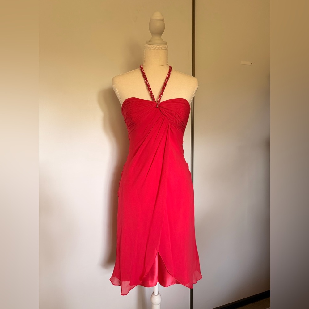 Aidan Mattox Strapless Dress in pink